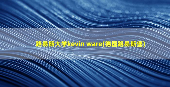 路易斯大学kevin ware(德国路易斯堡)